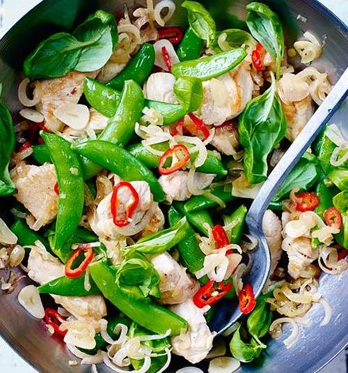 Thai turkey stir-fry with chilli and basil