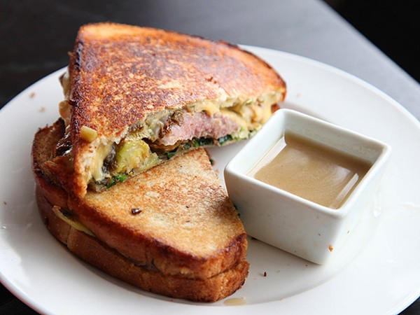 Thanksgiving leftover grilled cheese