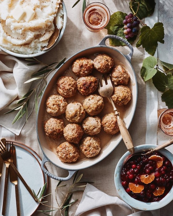 Thanksgiving turkey meatballs