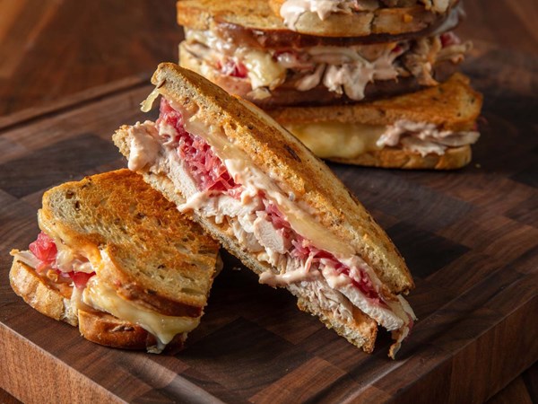 Thanksgiving turkey reuben sandwich 