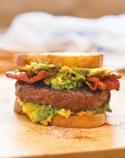 The bacon-avocado toast burger [California]