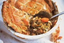 The best chicken and sweet leek pie with flaky pastry