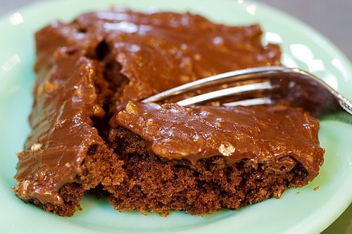 The best chocolate sheet cake. ever.