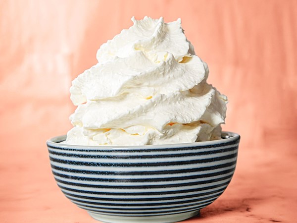 The best method for making whipped cream 