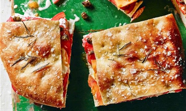 The best tomatoes on focaccia