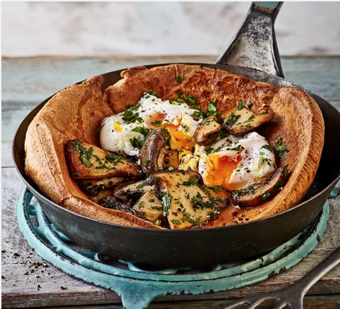The big brunch mushrooms Yorkshire pudding