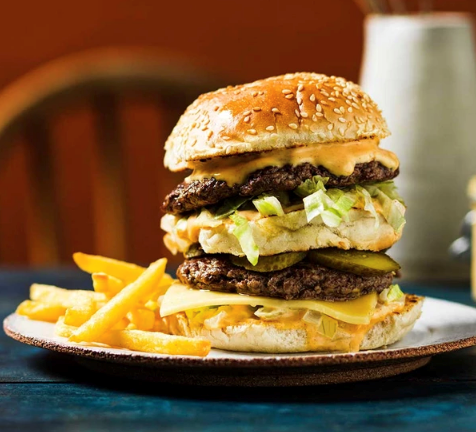 The big double cheeseburger & secret sauce
