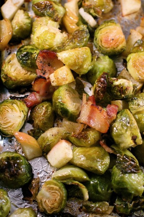 The Bitten Word's roasted Brussels sprouts with bacon and apples