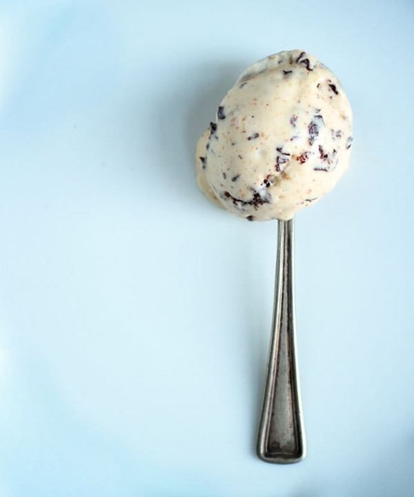 The Buckeye State ice cream (honeyed peanut ice cream with dark chocolate freckles)