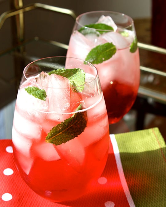 The Campari mint spritz