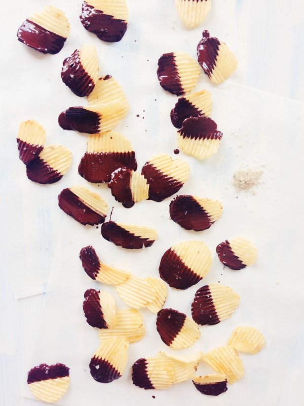 The chocolate-dipped potato chip