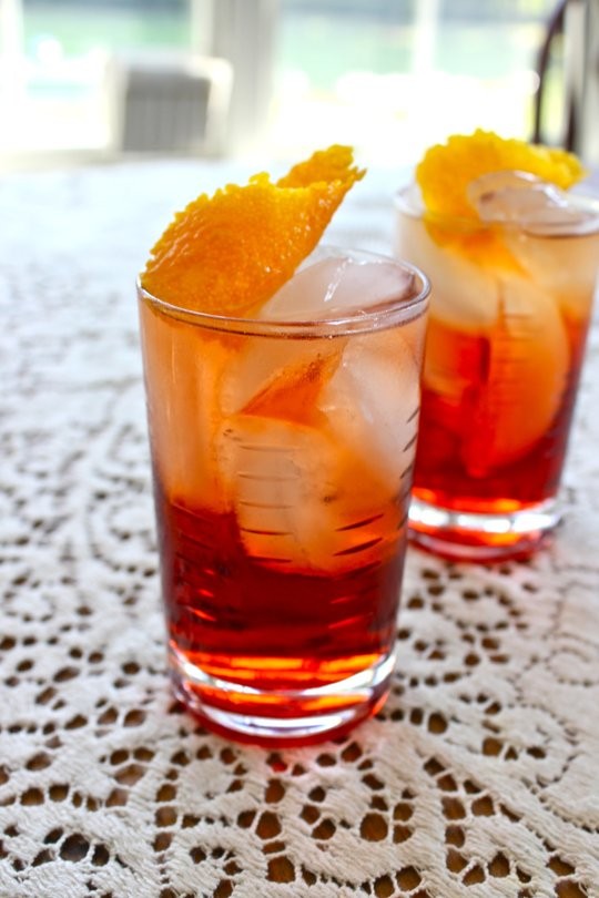 The classic Negroni cocktail