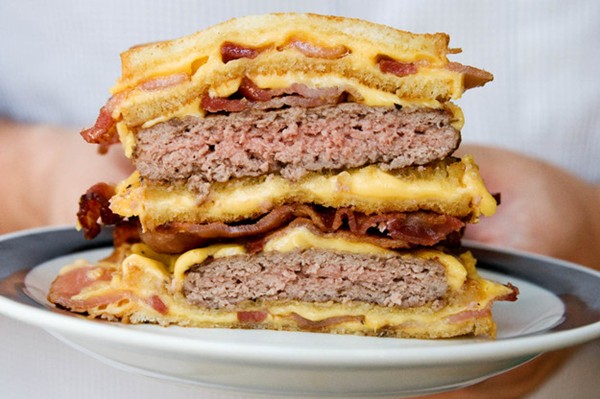 The double bacon hamburger fatty melt