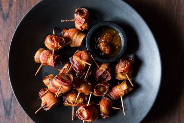 The Elegant Hors d'Oeuvre's bacon-wrapped water chestnuts