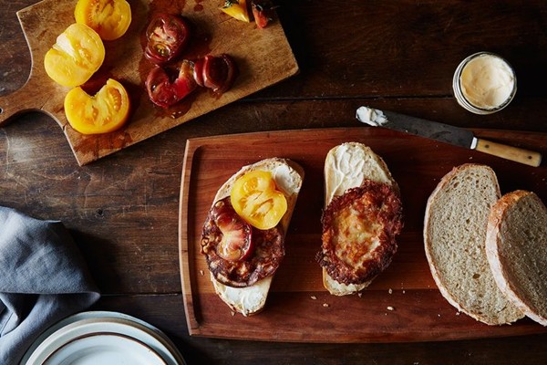 The fabulous, legendary fried provolone and tomato sandwich