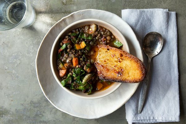 The First Mess's fiery vegan lentil soup