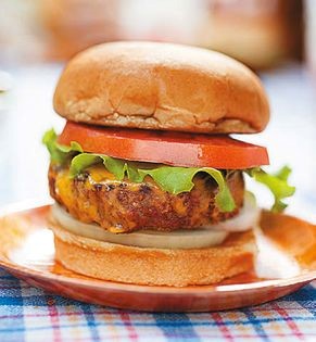 The flame-grilled burger