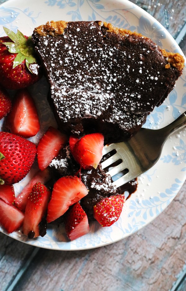 The fudgiest brownie pie