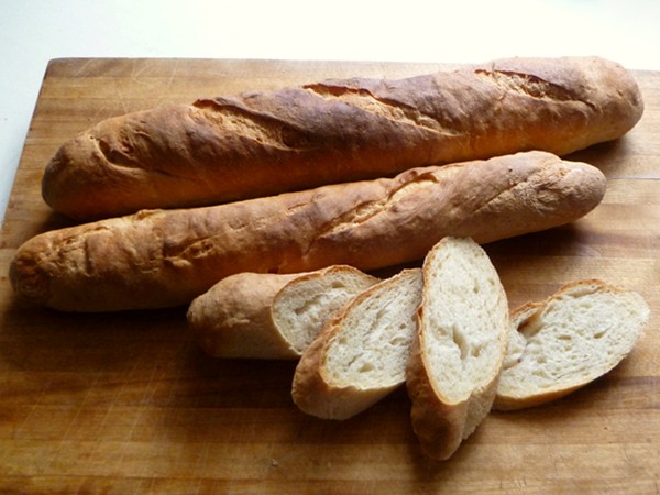 The Fundamental Techniques of Classic Bread Baking's poolish baguettes (Cook the Book)