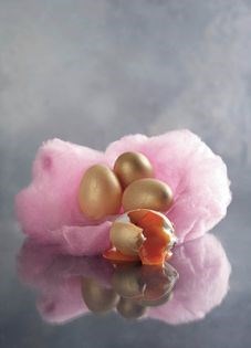 'The golden egg' hachiya persimmon and coconut