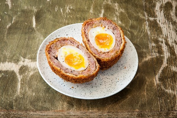  The Harwood Arms' venison Scotch egg