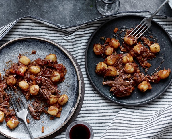 The hearty bowlful: Lamb shoulder, red wine and rosemary spezzatino