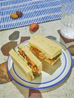 The Konbi tuna fish sandwich on milk bread
