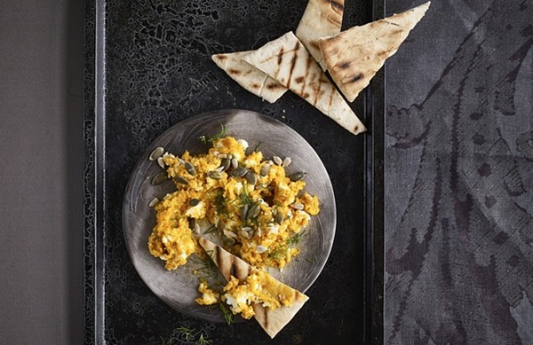The light lunch: carrot and feta spread with toasted seeds