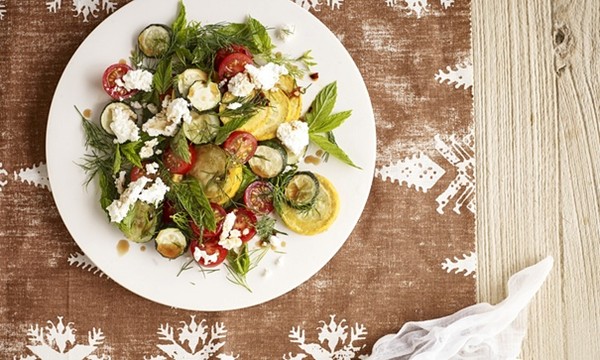 The light lunch: courgette, tomato and ricotta salad