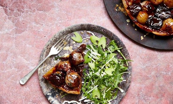 The light lunch: Prune, thyme and shallot tarte Tatin