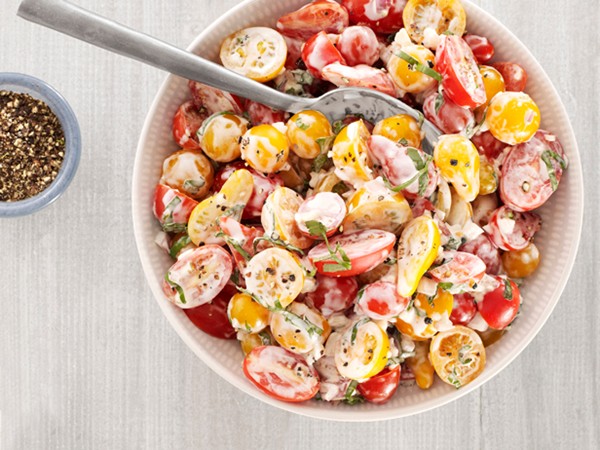 The Neelys' cherry tomato salad with buttermilk-basil dressing