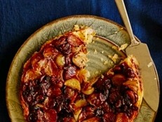 The not nut roast: Chestnut and shallot tarte Tatin