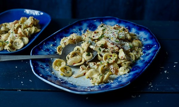 The pasta supper: Orecchiette with roasted cauliflower, preserved lemon and hazelnuts
