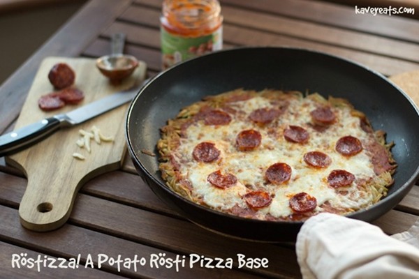 The röstizza: a potato rösti pizza base