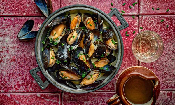 The Roux brothers’ mussels in cider (Moules au cidre du Pays d’Auge)