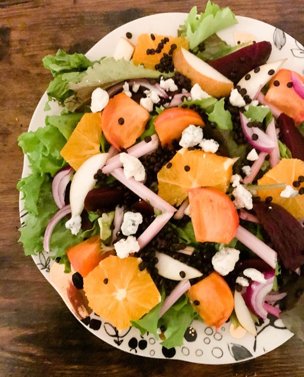 The salad in winter