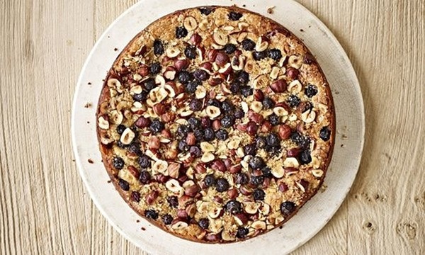 The showstopper: baked blueberry, hazelnut and ricotta cake