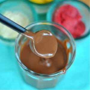 The simplest hot fudge sauce