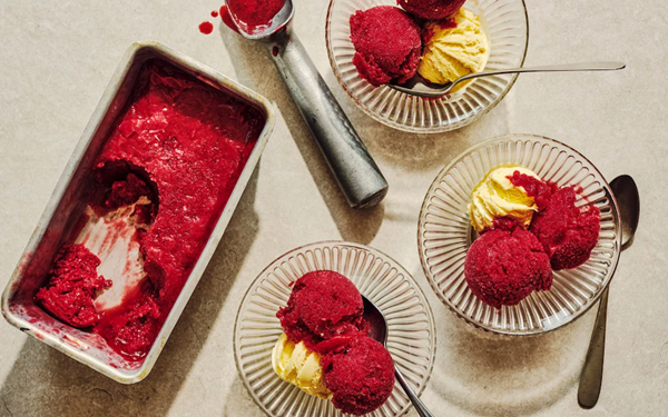 The simplest raspberry sorbet