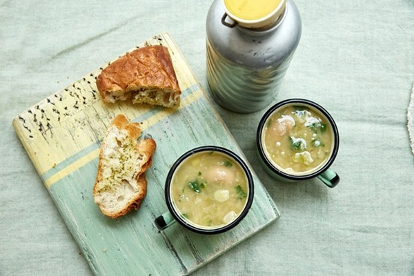 The soothing soup: Leek, butter bean and parsley soup