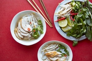 The soup: fragrant chicken noodle soup