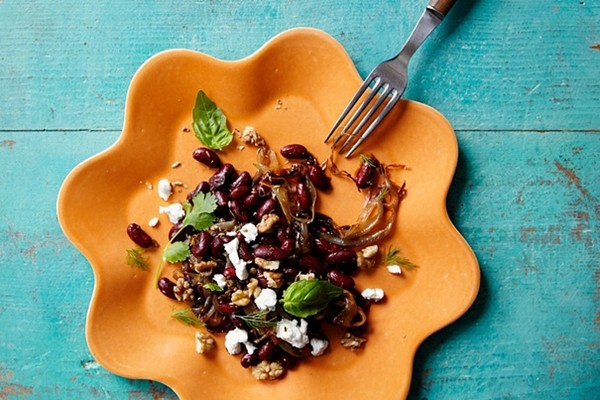 The spicy side plate: red kidney beans and caramelised shallots