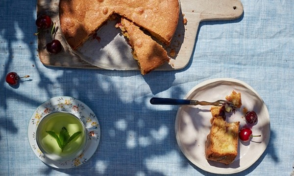 The summer bake: cherry and custard cake