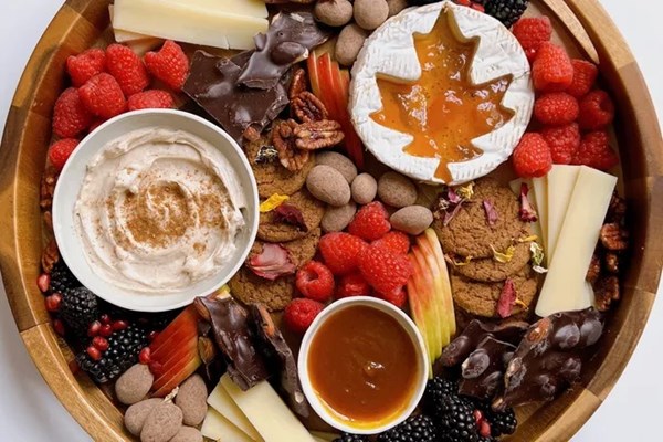 The sweetest Thanksgiving cheese board you ever did see