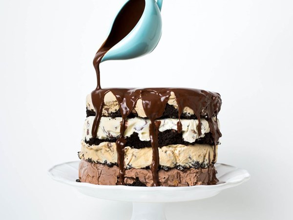 The ultimate 4-layer candy-packed Halloween ice cream cake