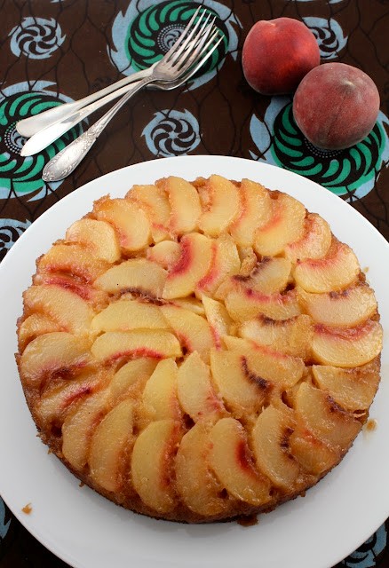 The ultimate caramelized peach upside down cake