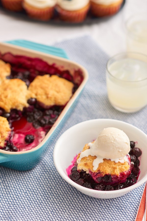 The ultimate fresh blueberry cobbler