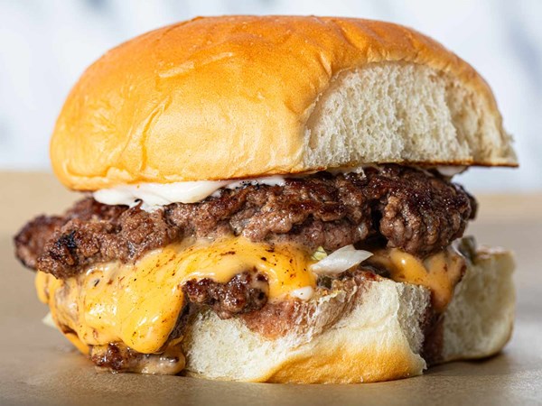 The ultimate smashed cheeseburgers