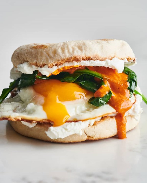 The ultimate vegetarian breakfast sandwich