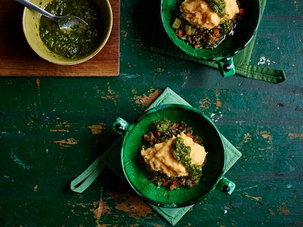 The weeknight warmer: Lentils, swede puree and aillade